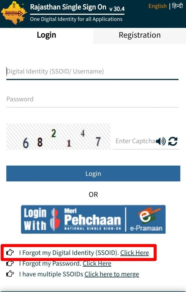 Open the official SSO portal