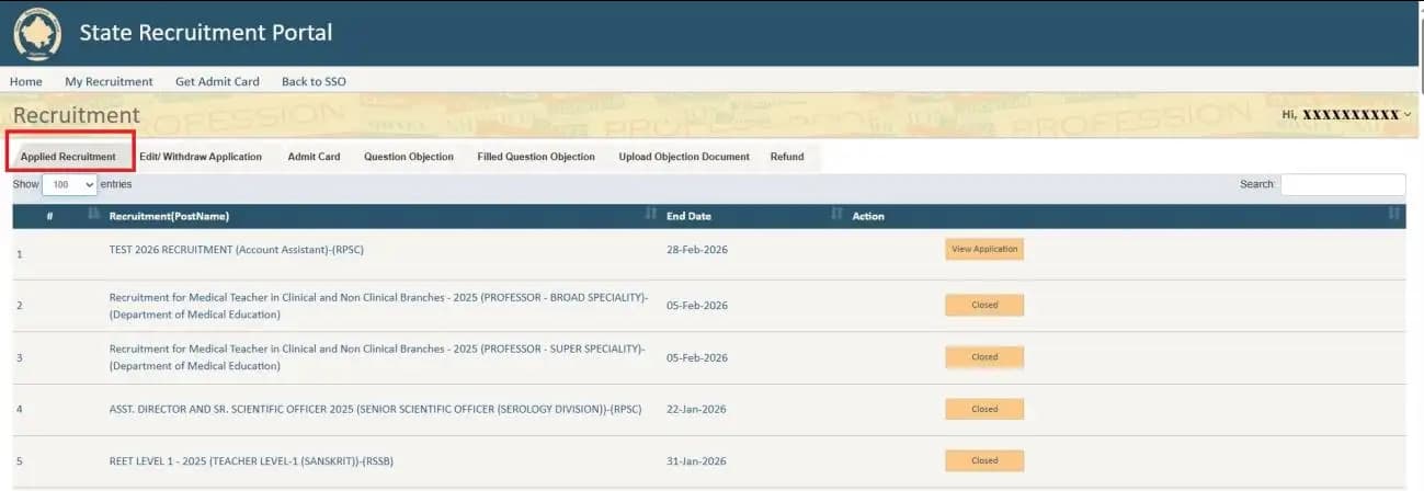 Where to view your submitted application form