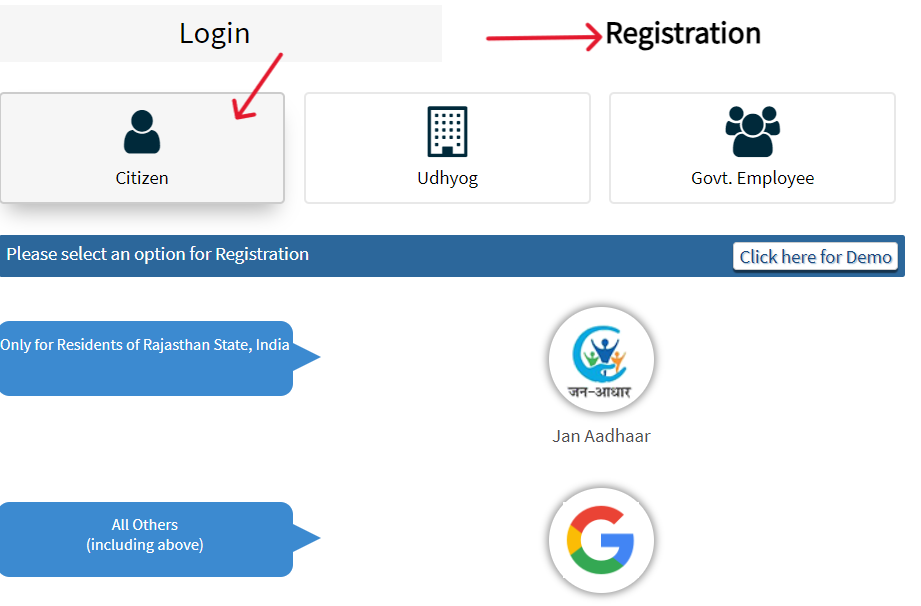 Registration on sso id portal rajasthan